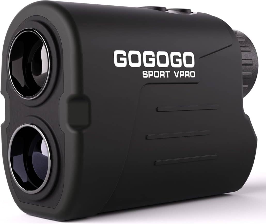 Gogogo Sport Vpro GS03 Laser Golf/Hunting Rangefinder, 1000/1200 Yards Laser Range Finder with 6X Magnification Ultra-Clear View, Lightweight, Slope, Pin-Seeker Flag-Lock Vibration