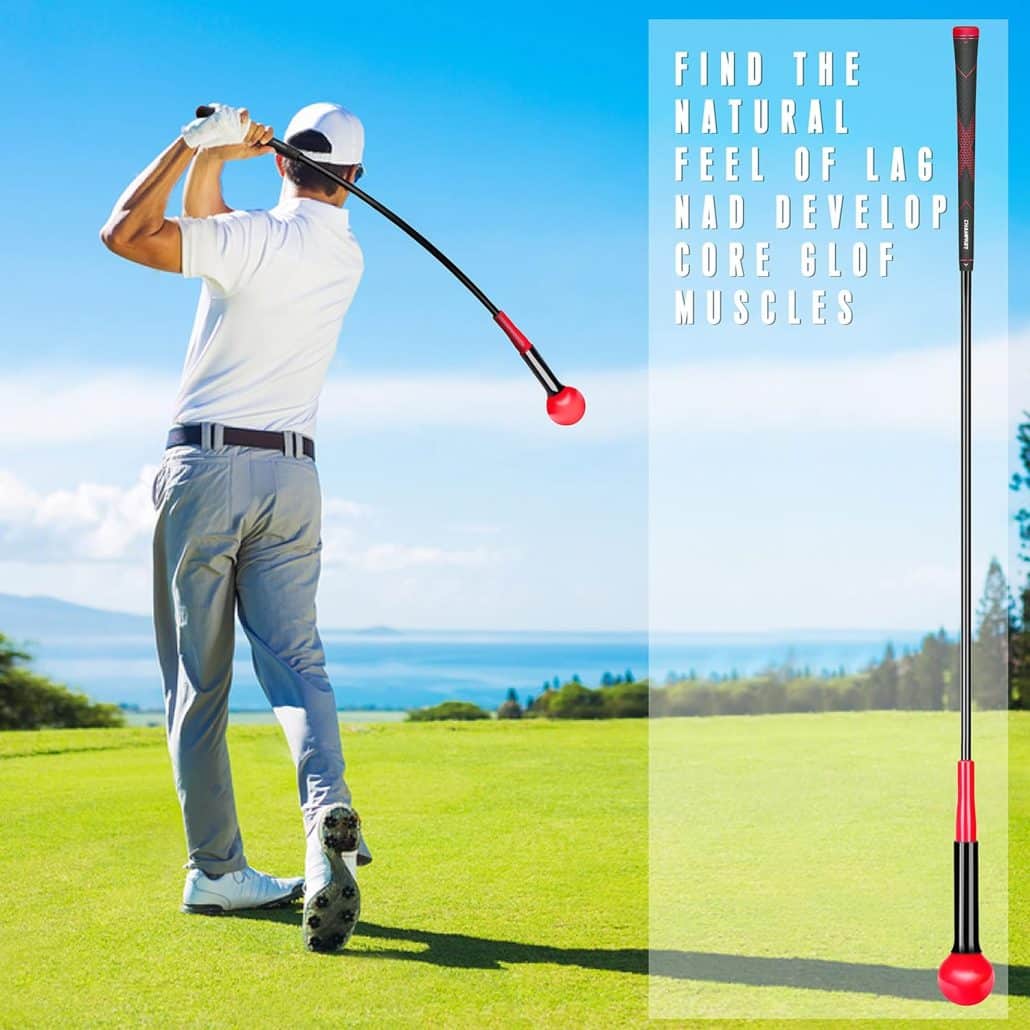 CHAMPKEY Golf Swing Trainer - Tempo Flexibility Training Aids Warm-Up Stick Ideal for Golf Indoor Outdoor Practice