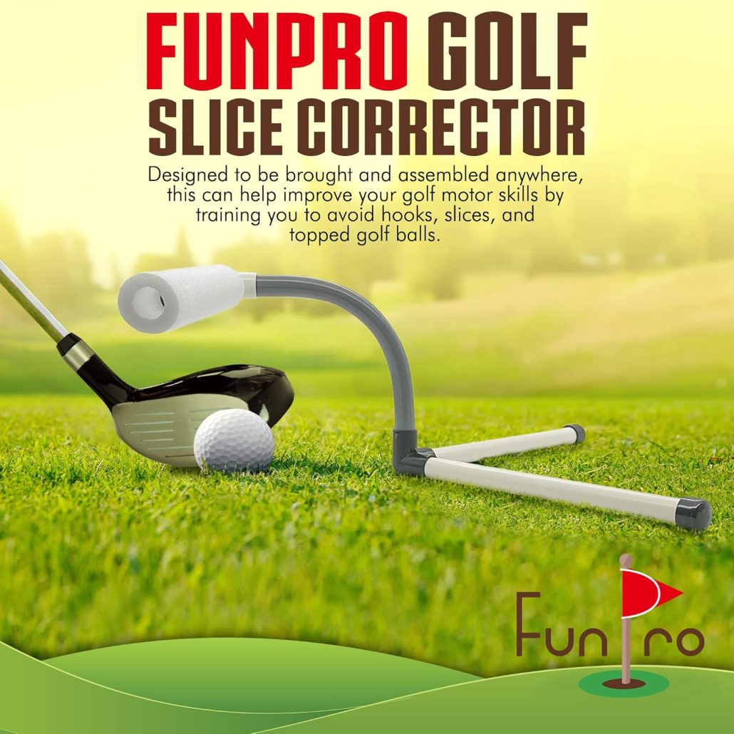 Golf Slice Corrector - Inside Approach Golf Swing Trainer Aid, Portable Golf Practice Tool for a Proper Swing, Golf Swing Training Aid for Beginners Players, Lightweight, 1.3 lbs.