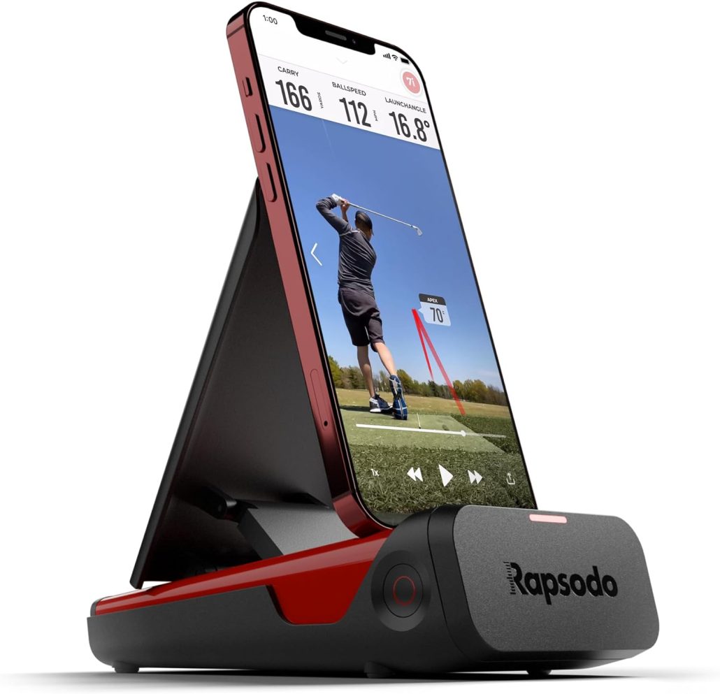 Rapsodo Mobile Launch Monitor for Golf Indoor and Outdoor Use with GPS Satellite View and Professional Level Accuracy, iPhone iPad Only