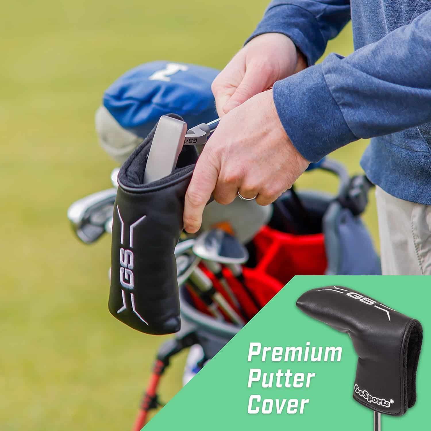 GoSports GS1 Tour Golf Putter – Choose Oversized Grip or Traditional Grip - 34” Right-Handed Blade Putter with Milled Face