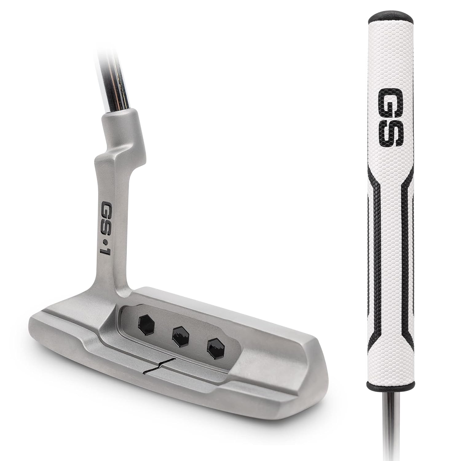 GoSports GS1 Tour Golf Putter – Choose Oversized Grip or Traditional Grip - 34” Right-Handed Blade Putter with Milled Face