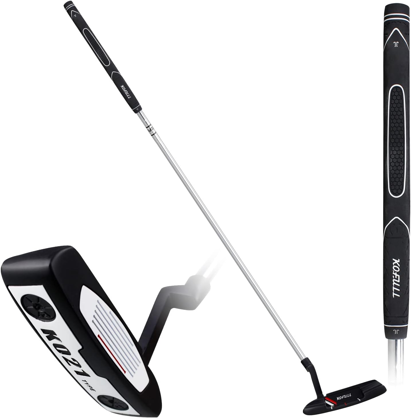 KOFULL Golf Putter, Golf Putters for Men Right Handed - 35 Inches Mens Putter Right Handed Golf Gifts for Men, Rubber Grip Blade Putter for Indoor or Outdoor Training