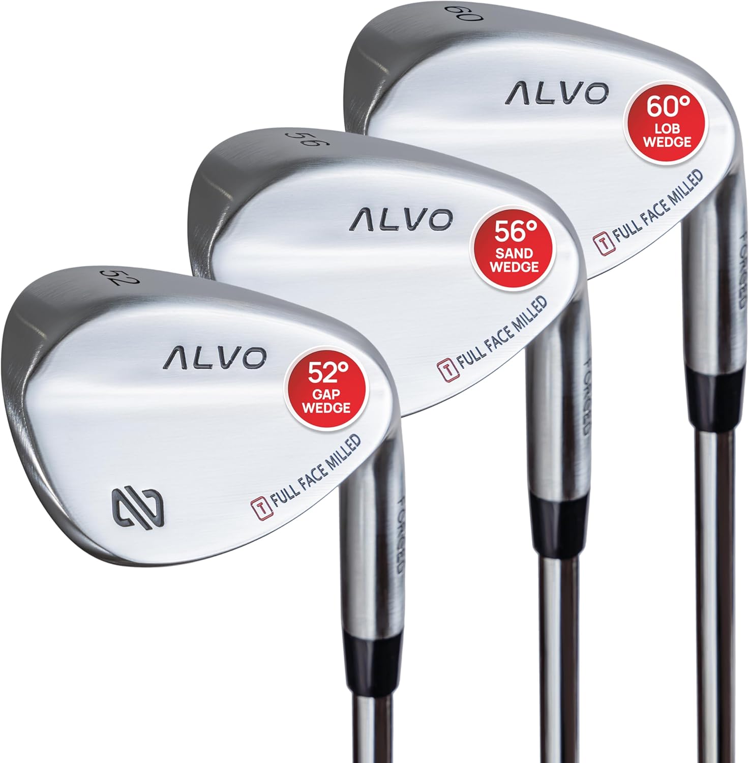 Pro Full Face Golf Wedges for Men, 52/56/60 Degree - Right Hand CNC Milled Spin Wedges with Precision, Forgiveness - Pitching Wedge, Gap Wedge, Sand Wedge, Lob Wedge, wedge set - Set/Singles