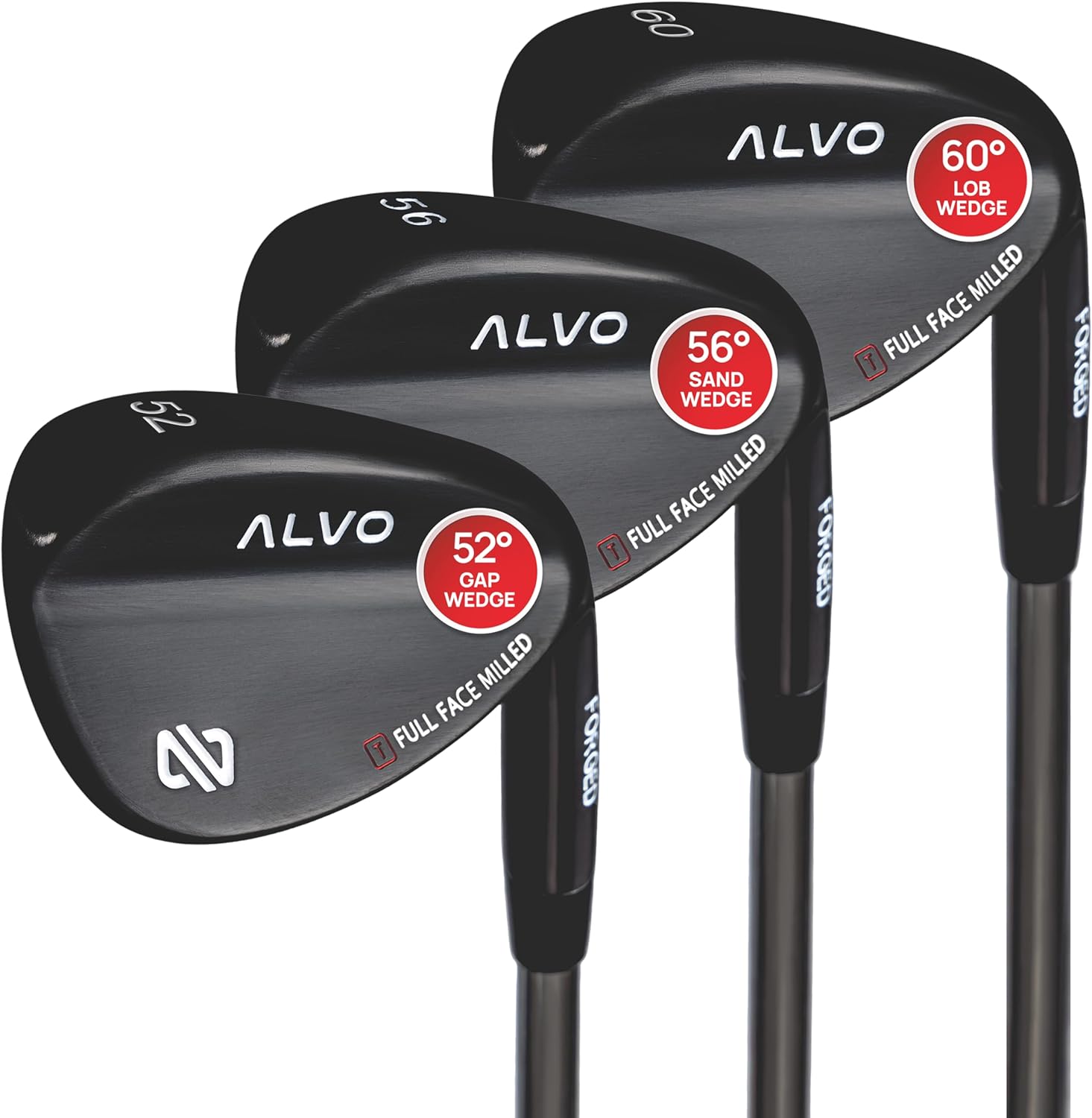 Pro Full Face Golf Wedges for Men, 52/56/60 Degree - Right Hand CNC Milled Spin Wedges with Precision, Forgiveness - Pitching Wedge, Gap Wedge, Sand Wedge, Lob Wedge, wedge set - Set/Singles